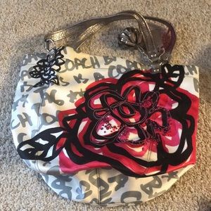 Poppy pattern Coach purse